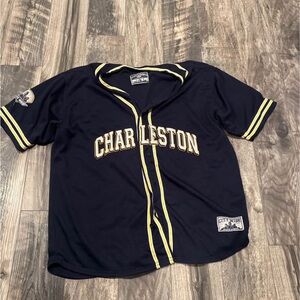Charleston Kids Baseball Jersey - Navy and Yellow